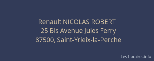 Renault NICOLAS ROBERT