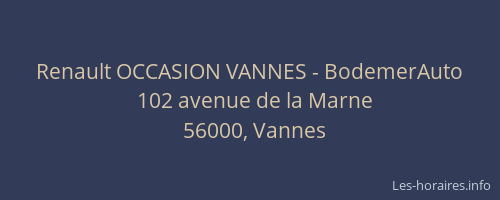 Renault OCCASION VANNES - BodemerAuto