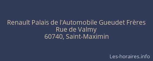 Renault Palais de l'Automobile Gueudet Frères