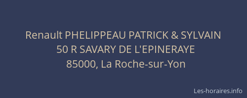 Renault PHELIPPEAU PATRICK & SYLVAIN