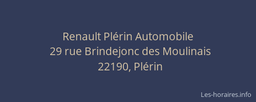 Renault Pl&eacute;rin Automobile