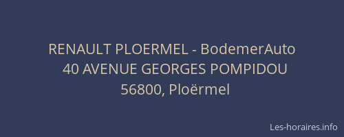 RENAULT PLOERMEL - BodemerAuto