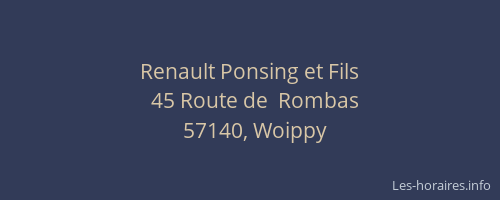 Renault Ponsing et Fils