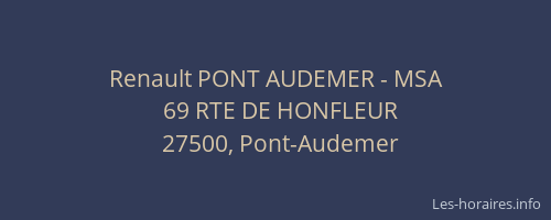 Renault PONT AUDEMER - MSA