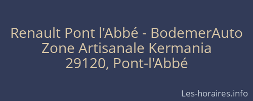 Renault Pont l'Abbé - BodemerAuto