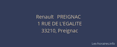 Renault   PREIGNAC
