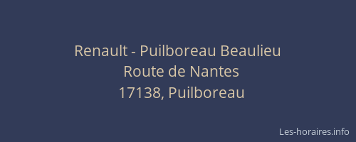 Renault - Puilboreau Beaulieu