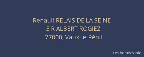 Renault RELAIS DE LA SEINE