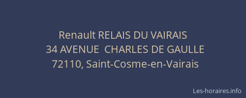 Renault RELAIS DU VAIRAIS