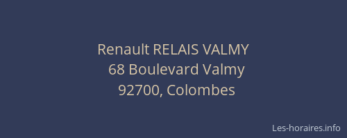 Renault RELAIS VALMY