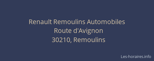 Renault Remoulins Automobiles