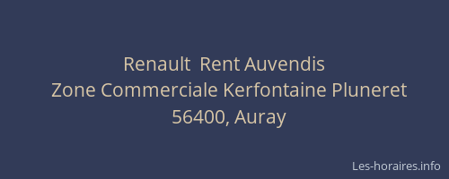 Renault  Rent Auvendis