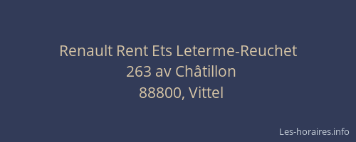 Renault Rent Ets Leterme-Reuchet
