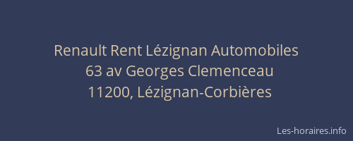 Renault Rent Lézignan Automobiles