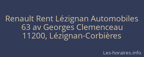 Renault Rent Lézignan Automobiles