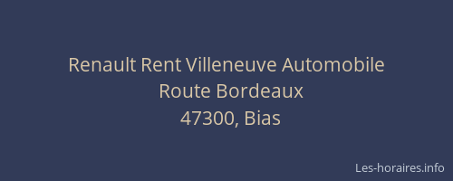 Renault Rent Villeneuve Automobile