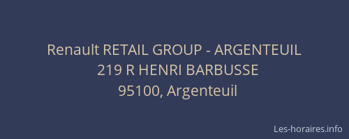 Renault RETAIL GROUP - ARGENTEUIL