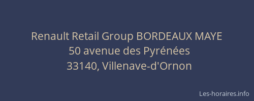 Renault Retail Group BORDEAUX MAYE