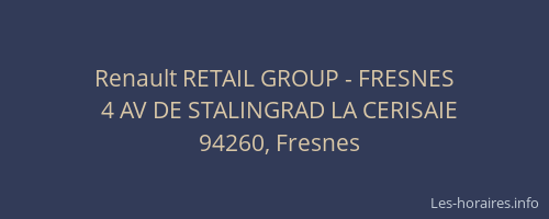 Renault RETAIL GROUP - FRESNES