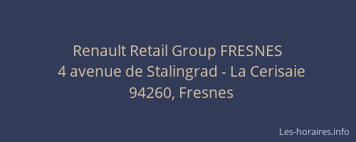 Renault Retail Group FRESNES