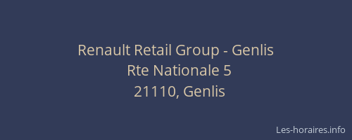Renault Retail Group - Genlis