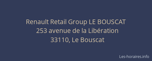 Renault Retail Group LE BOUSCAT