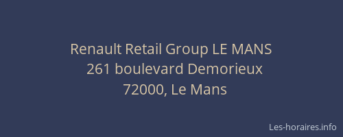 Renault Retail Group LE MANS
