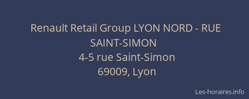 Renault Retail Group LYON NORD - RUE SAINT-SIMON