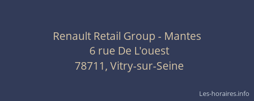 Renault Retail Group - Mantes