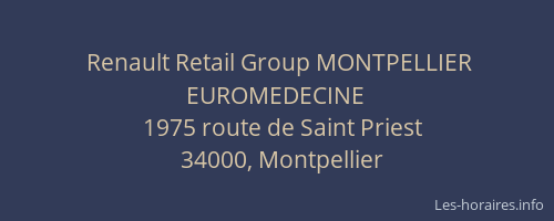 Renault Retail Group MONTPELLIER EUROMEDECINE