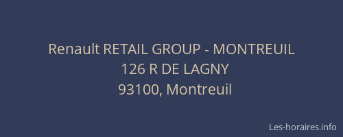 Renault RETAIL GROUP - MONTREUIL