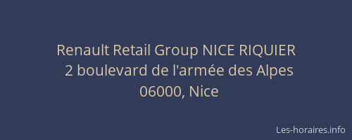 Renault Retail Group NICE RIQUIER