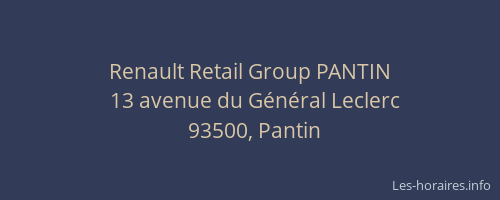 Renault Retail Group PANTIN