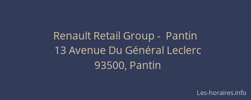 Renault Retail Group -  Pantin