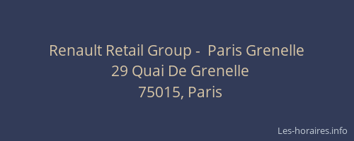 Renault Retail Group -  Paris Grenelle