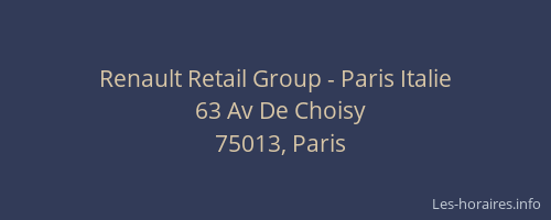 Renault Retail Group - Paris Italie