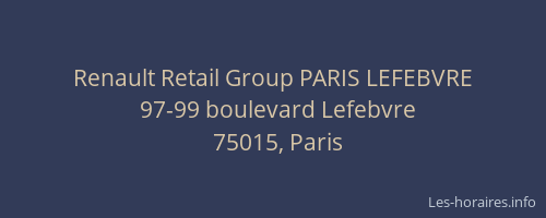 Renault Retail Group PARIS LEFEBVRE