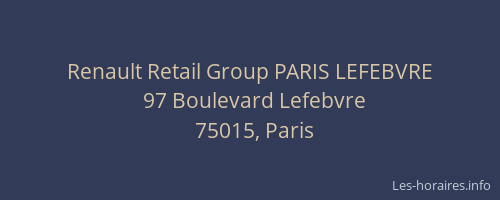 Renault Retail Group PARIS LEFEBVRE