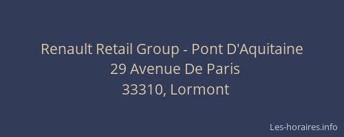 Renault Retail Group - Pont D'Aquitaine