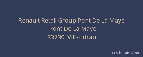 Renault Retail Group Pont De La Maye