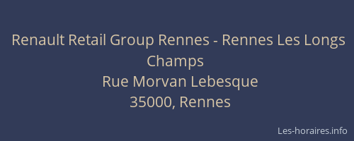 Renault Retail Group Rennes - Rennes Les Longs Champs