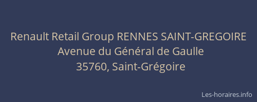 Renault Retail Group RENNES SAINT-GREGOIRE