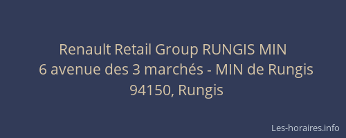 Renault Retail Group RUNGIS MIN