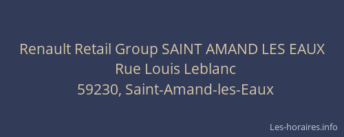 Renault Retail Group SAINT AMAND LES EAUX
