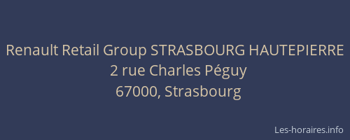 Renault Retail Group STRASBOURG HAUTEPIERRE