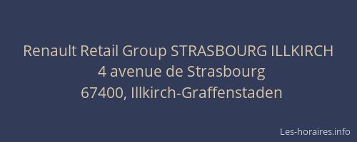 Renault Retail Group STRASBOURG ILLKIRCH