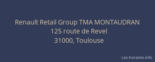 Renault Retail Group TMA MONTAUDRAN
