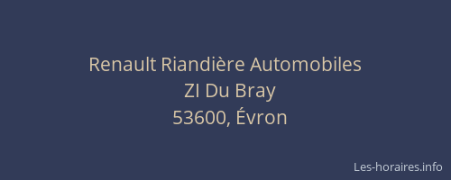 Renault Riandière Automobiles