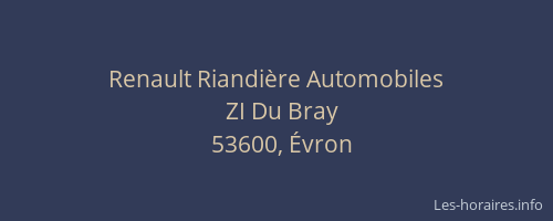 Renault Riandi&egrave;re Automobiles