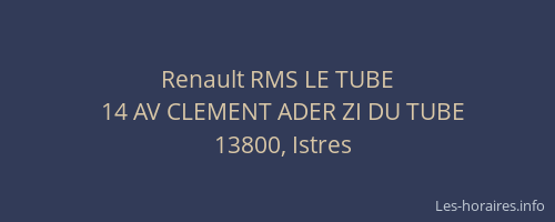 Renault RMS LE TUBE